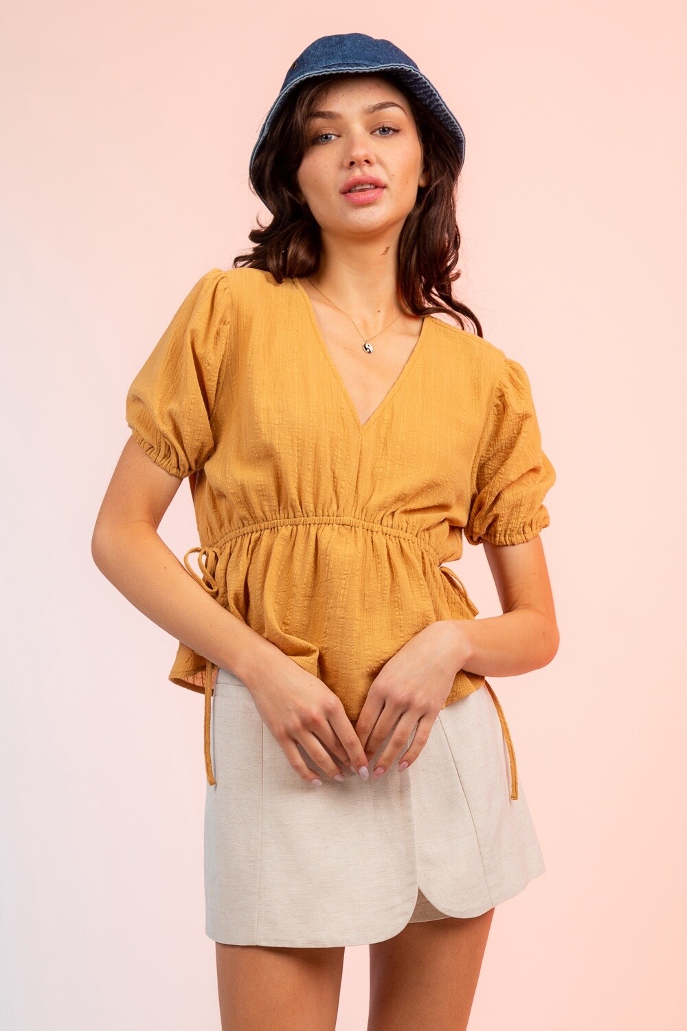 Try Again Top, Color: Mustard, Size: Small