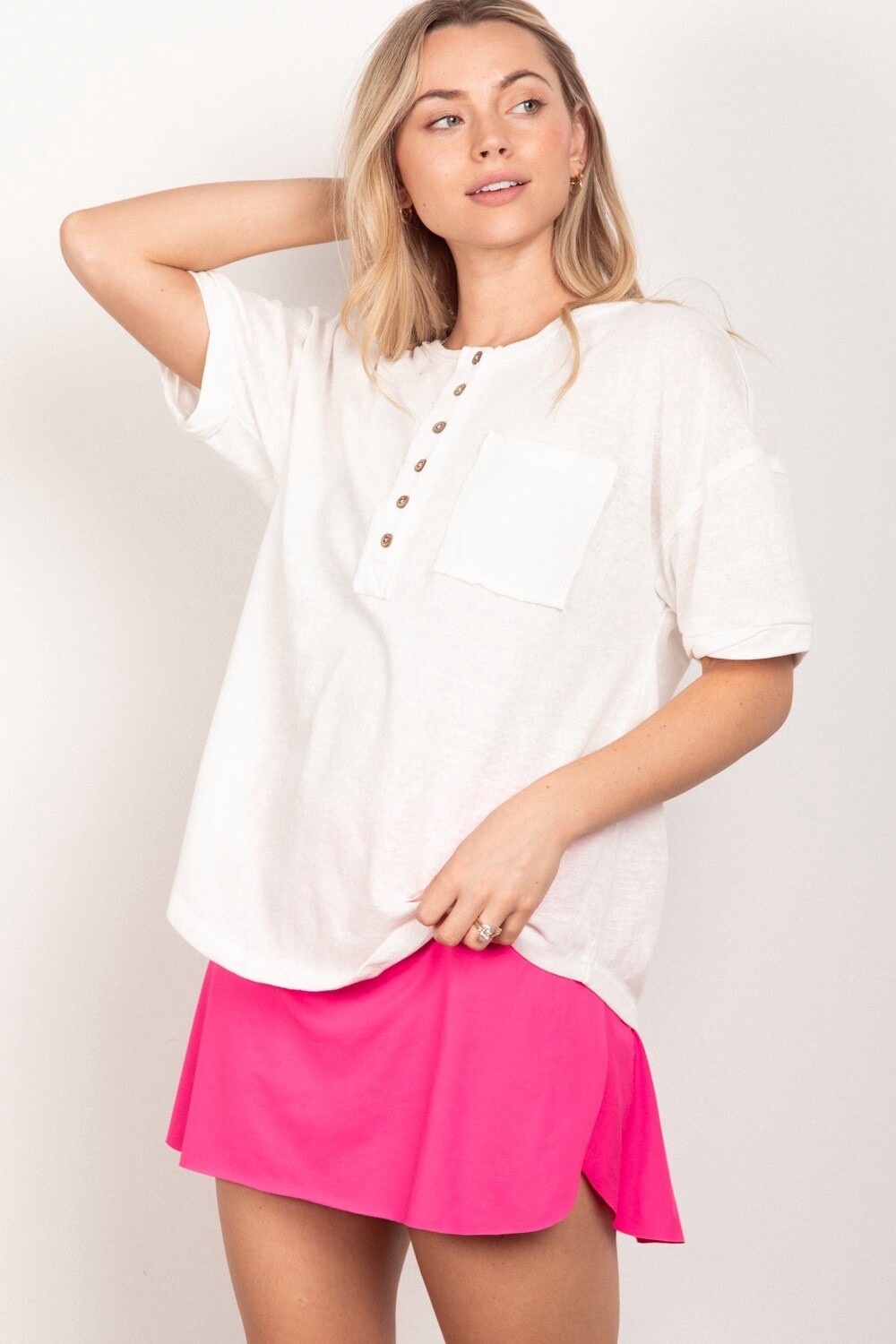 Katie Henley Tee, Color: White, Size: Small