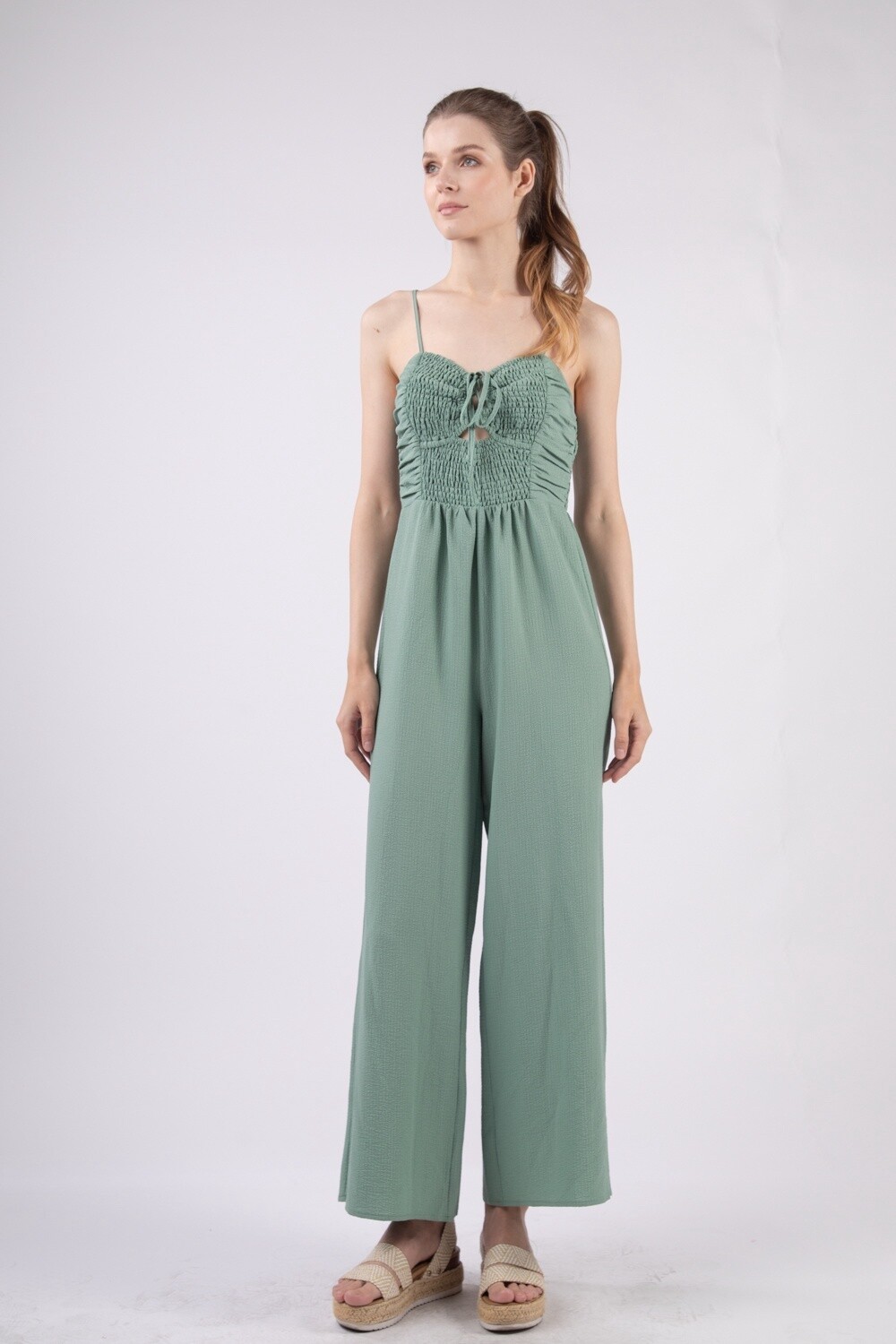 Design Girl Jumpsuit, Color: Sage, Size: Small