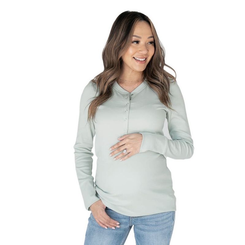 Henley Long Sleeve Nursing Top