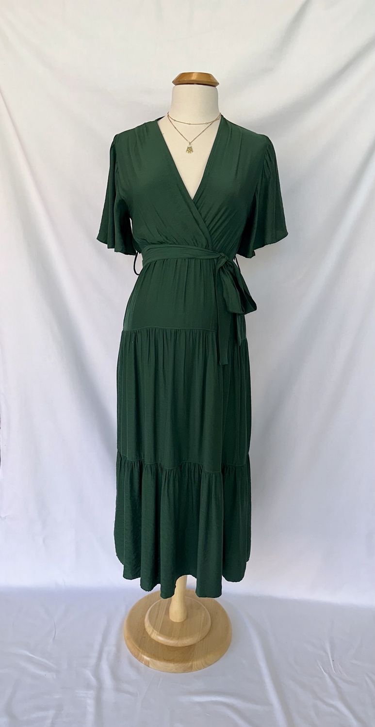 Megan Maxi Dress, Color: Emerald Green, Size: XSmall