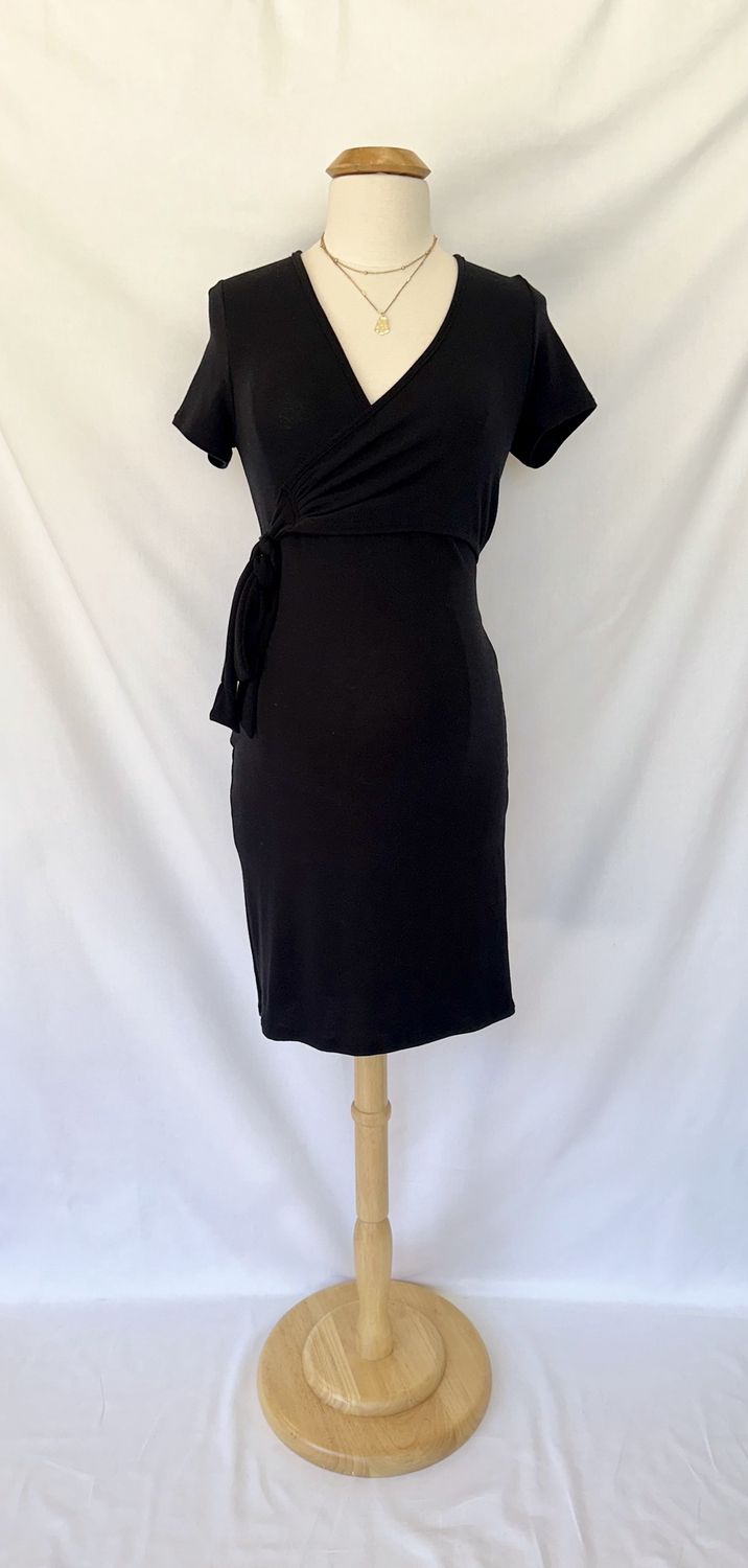 Bryn Midi Dress, Color: Black, Size: Small