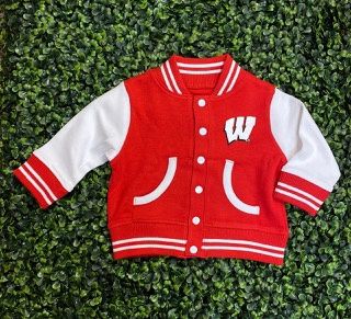 Wisconsin Varsity Jacket, Size: 0-3mo