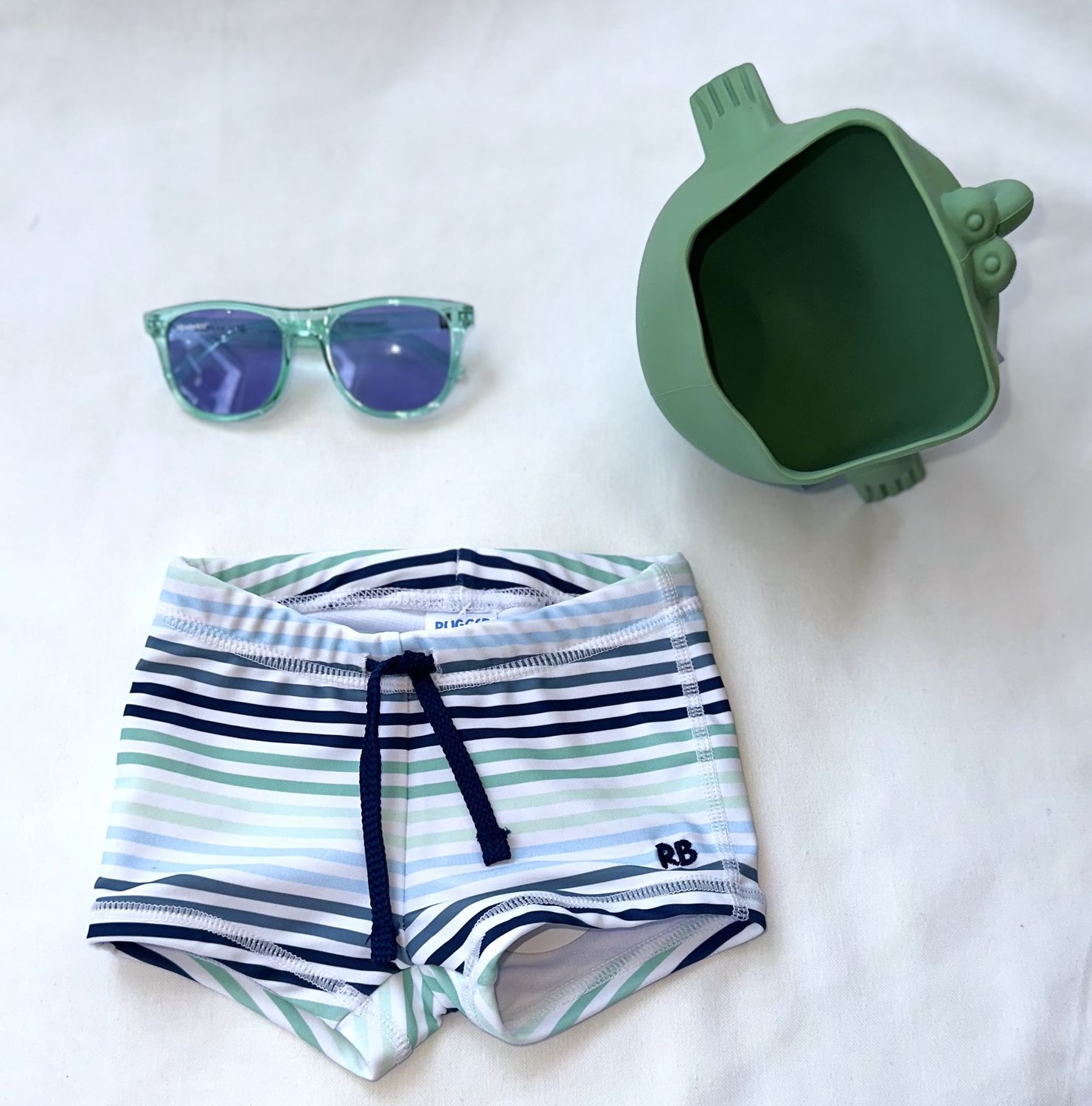 Logan Swim Trunks, Color: Multicolor Stripes, Size: 0-3M