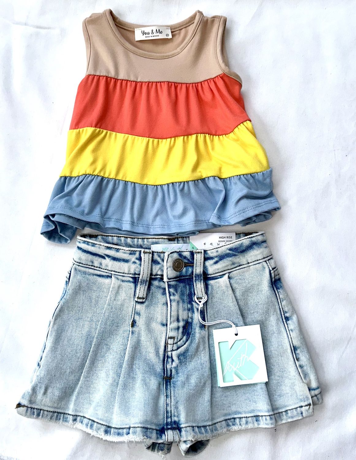Happy Days Skort, Color: Light Denim, Size: Size 5