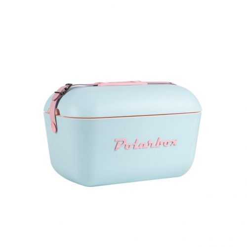 Polarbox 21 Qt., Color: Baby Blue - Baby Rose Leather Strap