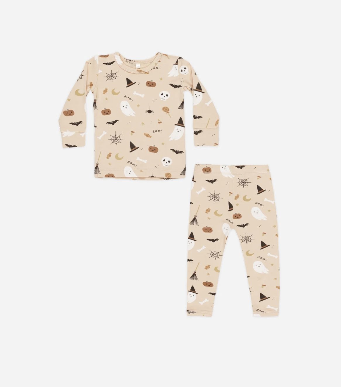Cienna Bamboo Pajama Set, Color: Pink Halloween, Size: 0-3M