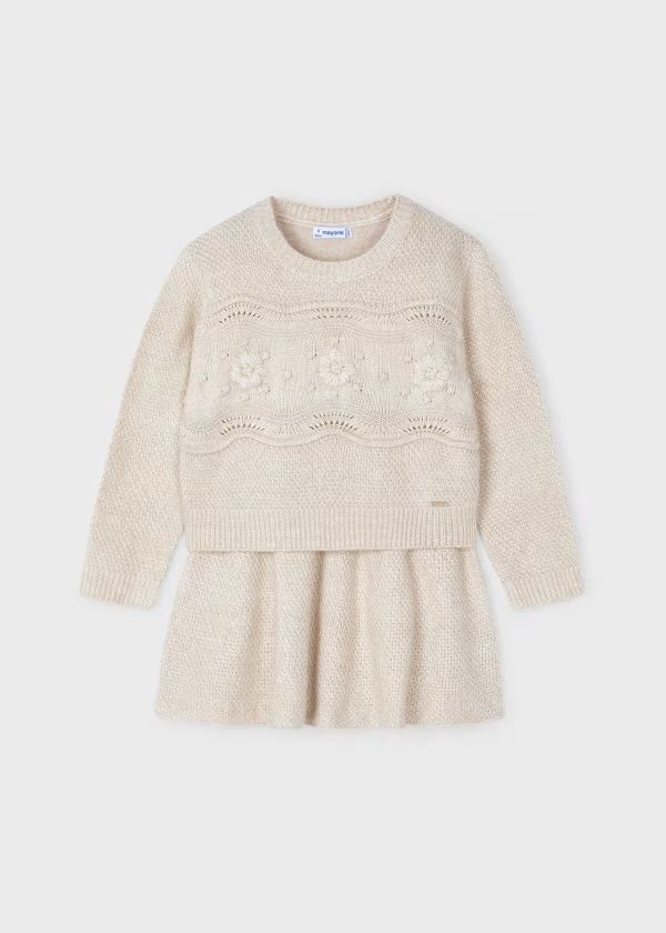 Ariana Knitted Set, Color: Sand, Size: Size 2