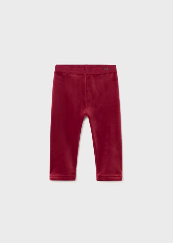 Eleanor  Velvet Leggings, Color: Cherry, Size: 6M