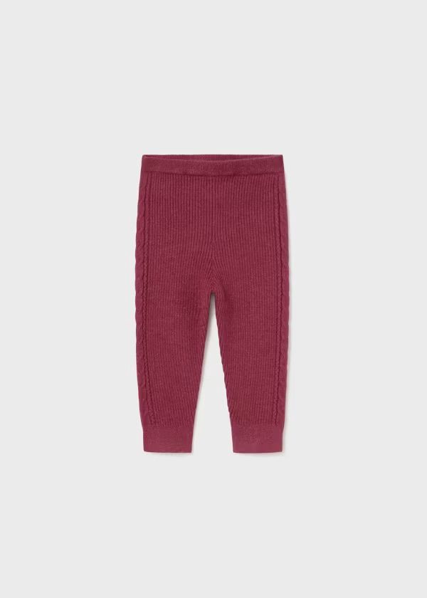 Madisyn Knit Leggings, Color: Tomato, Size: 6M