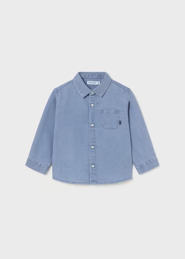 Peyton Denim Shirt, Color: Denim, Size: 6M