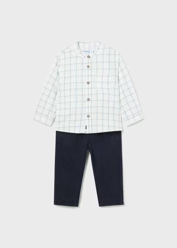 Aiden 2 Pc Set, Color: Navy Blue, Size: 6M