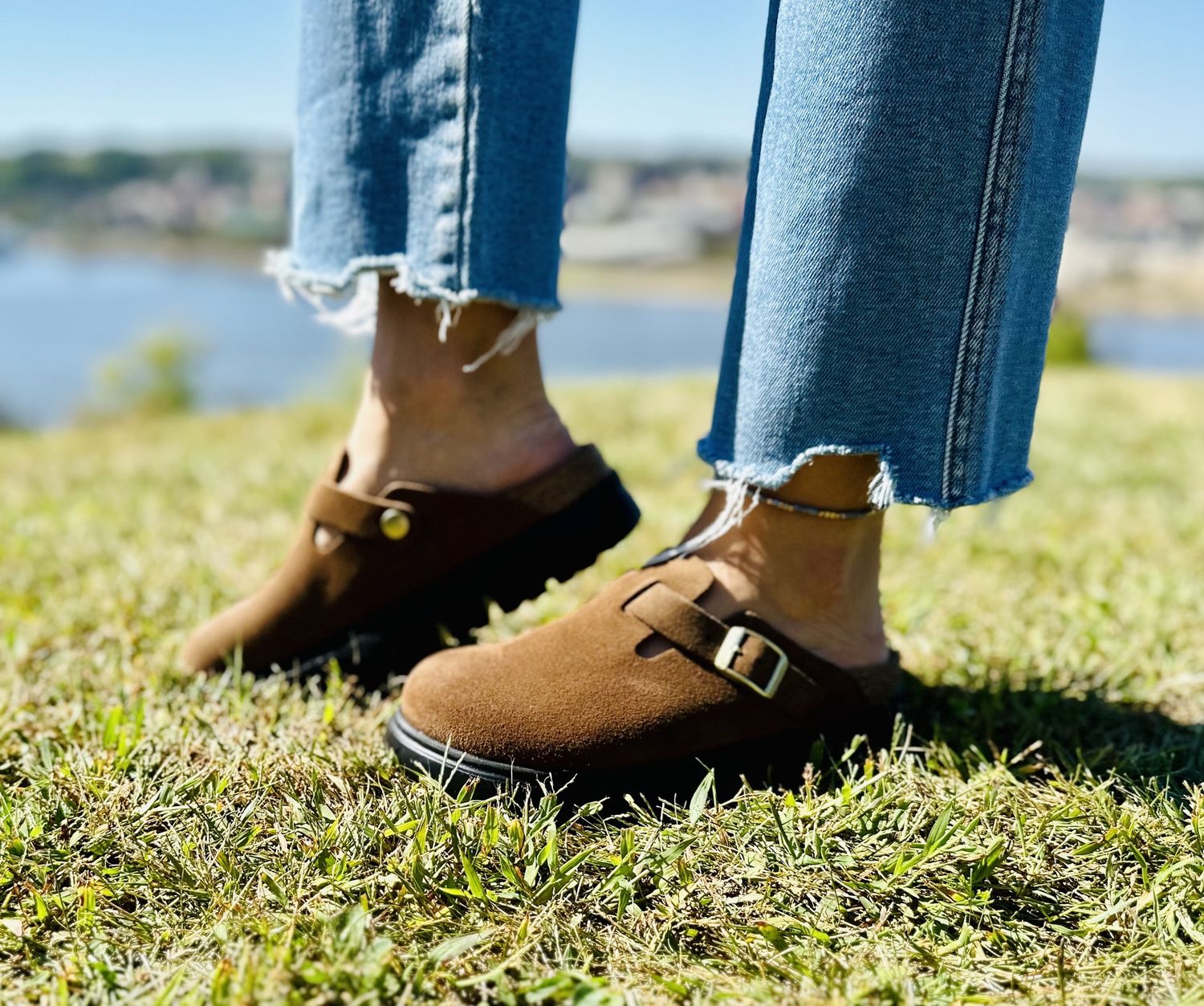 Boston Chunky Suede Leather - Dark Tea / Black, Size: EU36 (US 5/5.5) Narrow