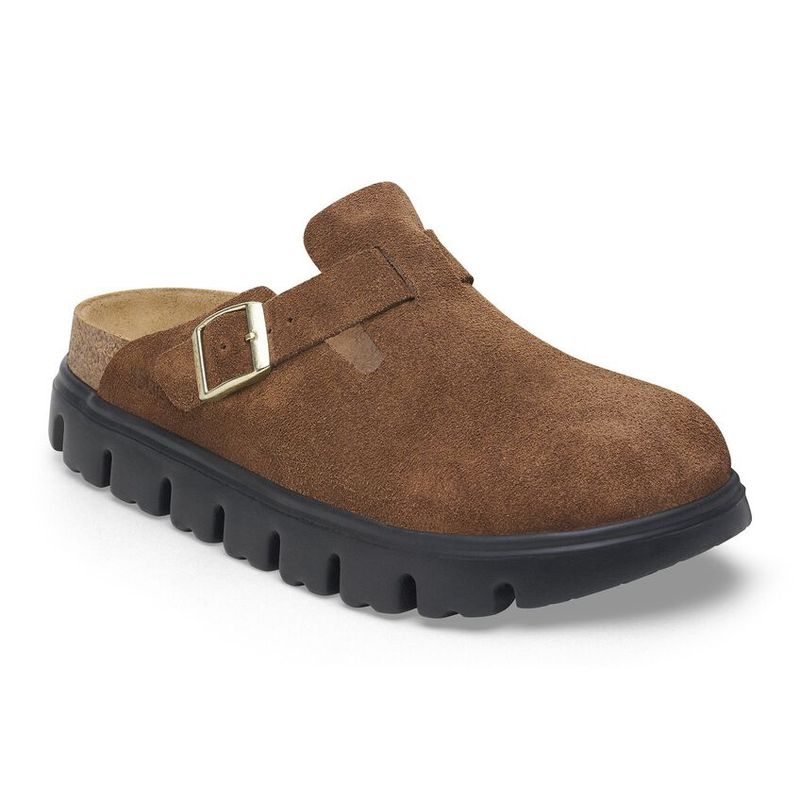 Boston Chunky Suede Leather - Dark Tea / Black