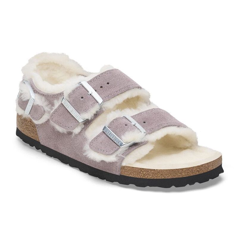 Milano Suede Shearling - Suede Leather Shearling Faded Purple