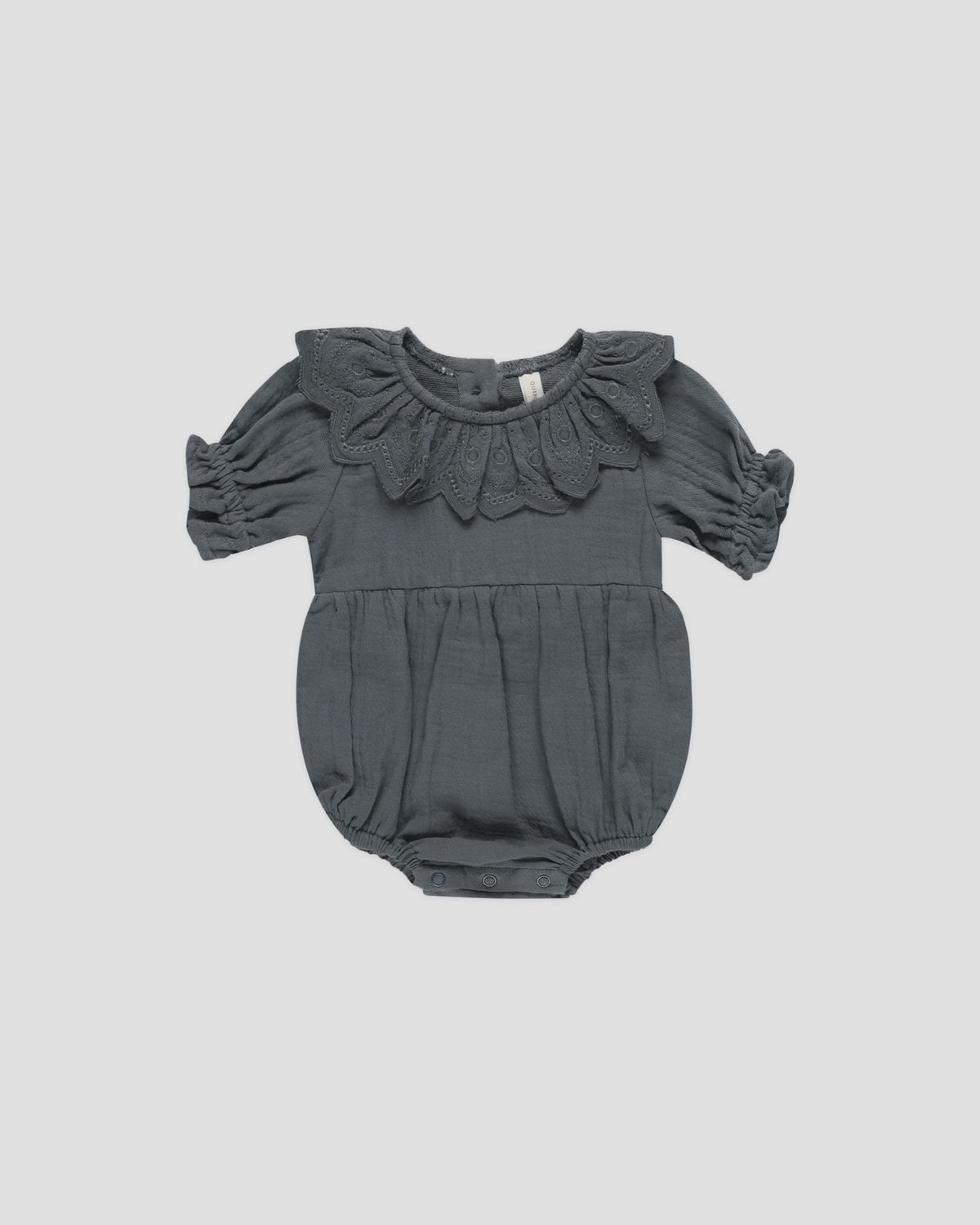 Cora Collared Romper, Color: Indigo, Size: 0-3M