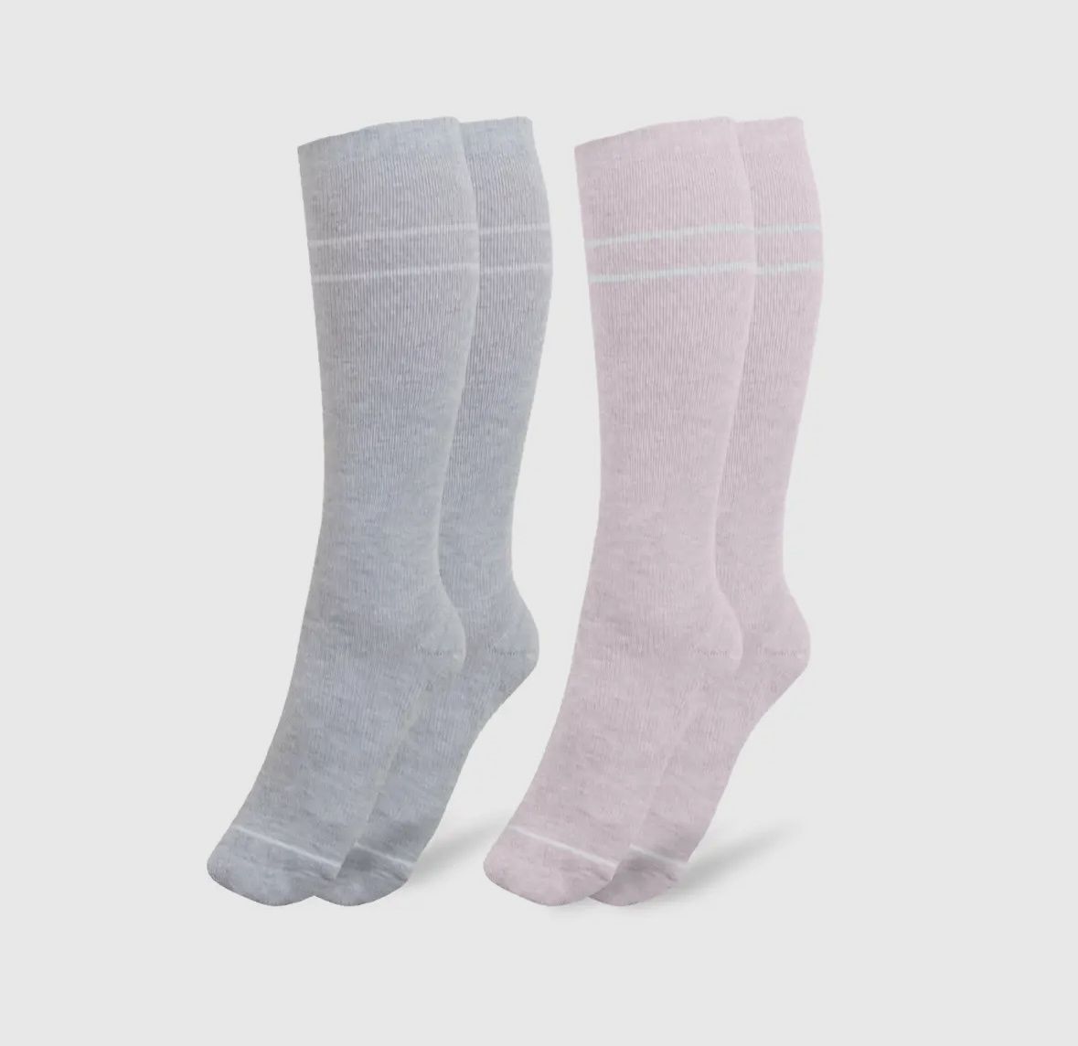 Premium Maternity Compression Socks, Color: Pink/Grey