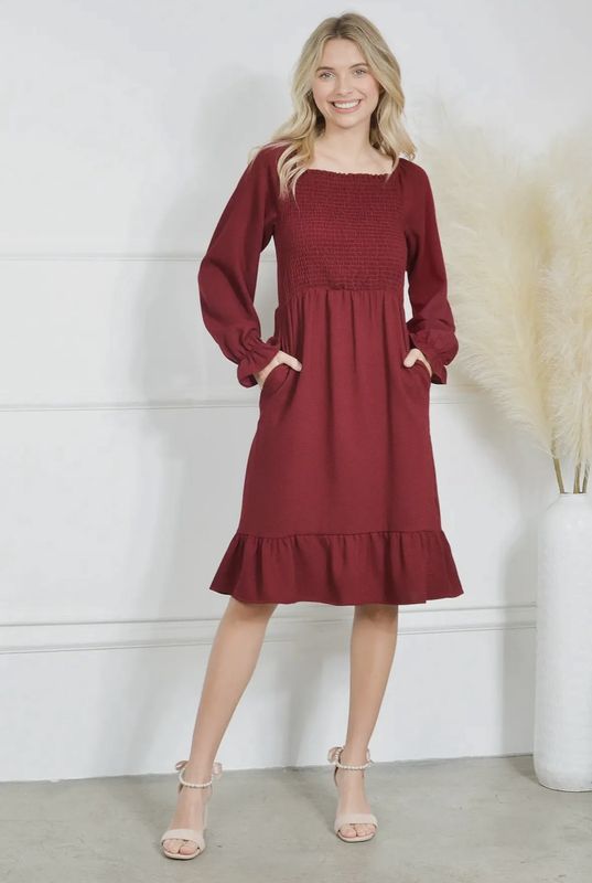 Sandra Smocked Midi