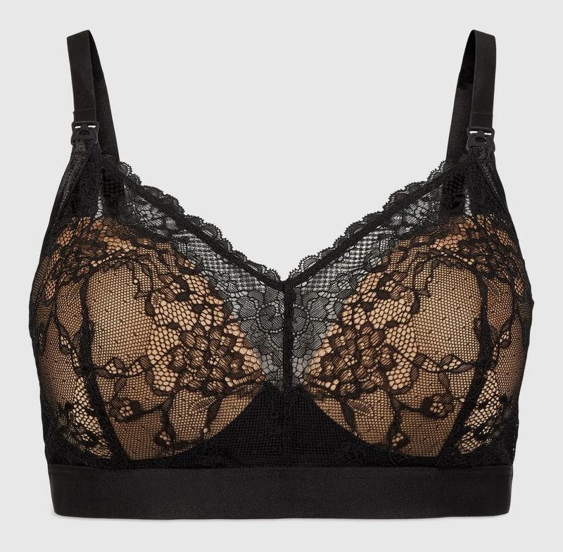 Ooh La La Nursing Bralette - Black/Nude
