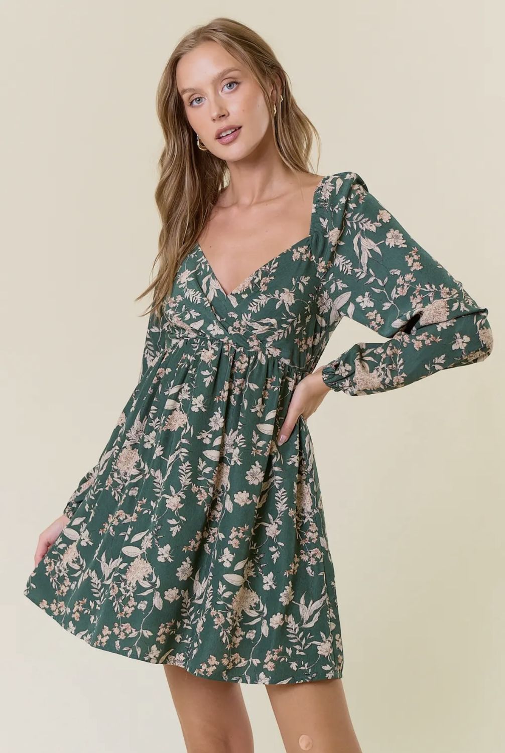 Donna Mini Dress, Color: Green, Size: Small