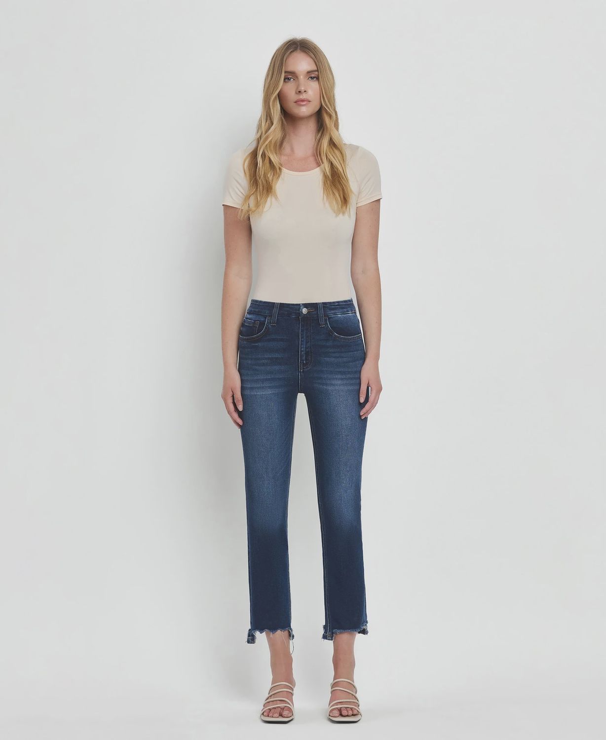 Ardent High Rise Crop Slim Straight Jean, Color: Dark Wash, Size: 0 (24)
