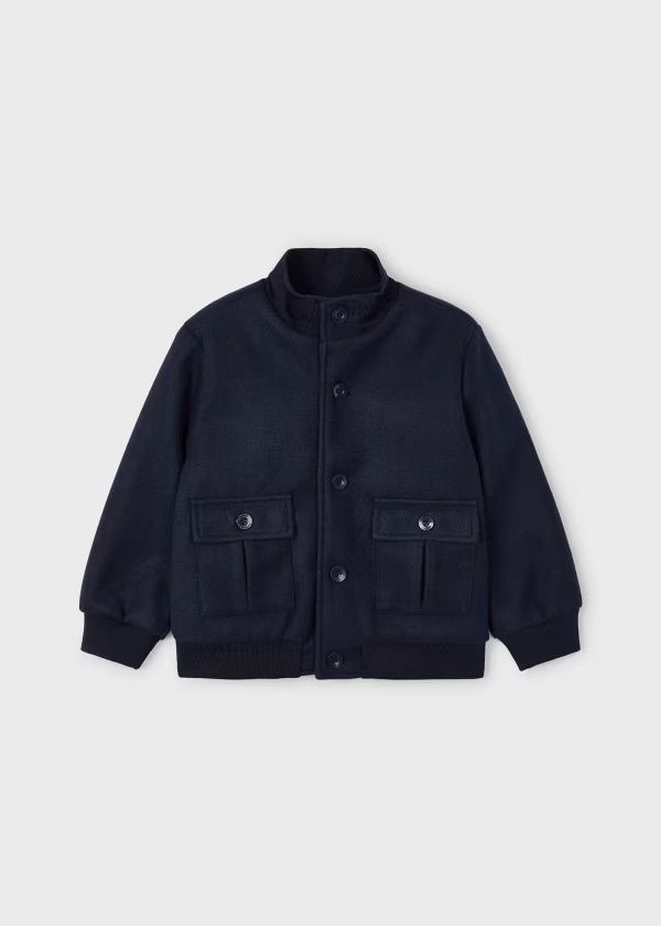 Collin Cloth Coat, Color: Navy Blue, Size: Size 2