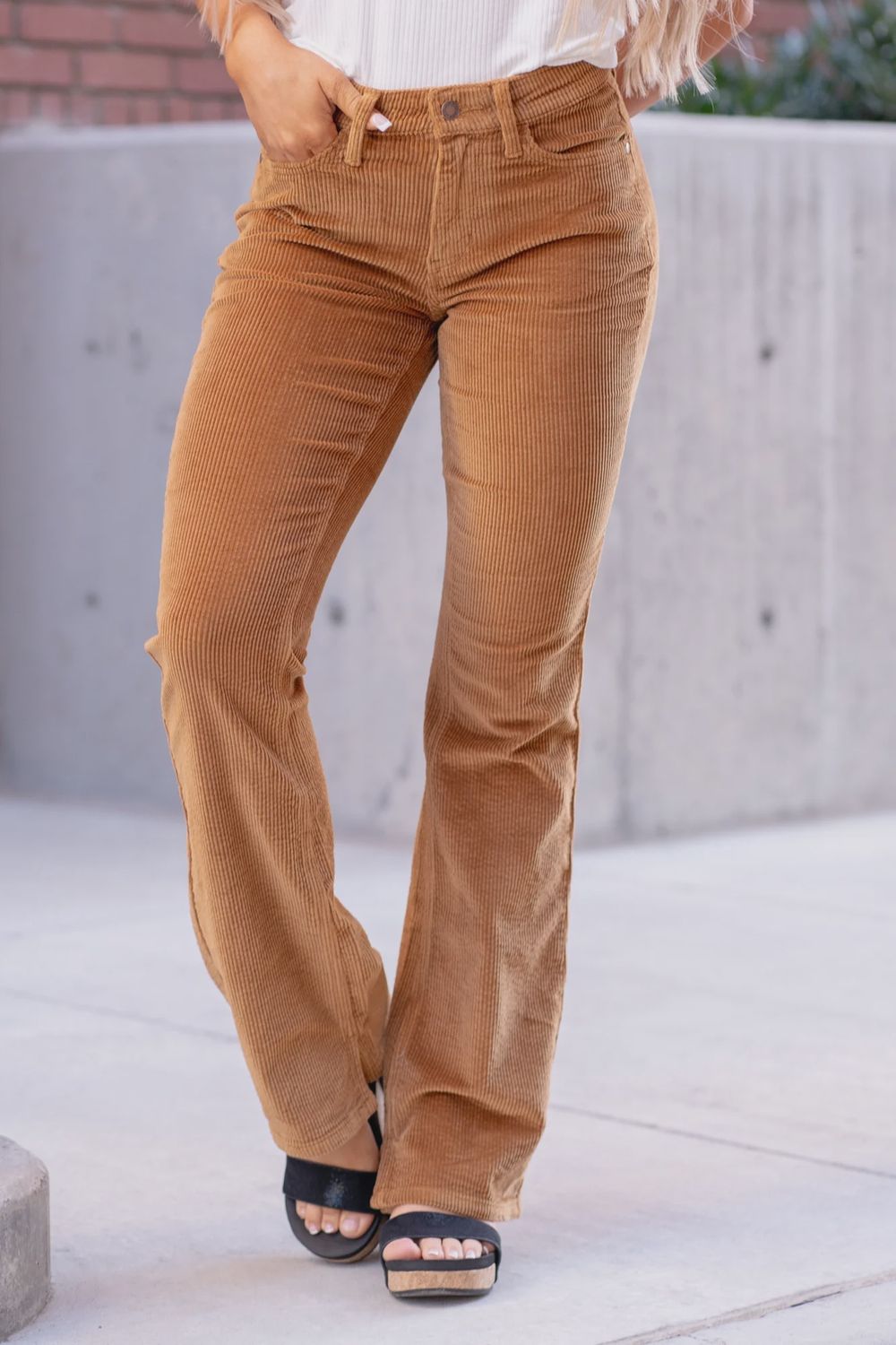 Clara Corduroy Jeans, Color: Camel, Size: 0/24