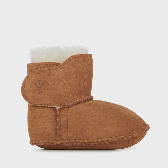Baby Booties, Color: Chestnut, Size: 0-6M
