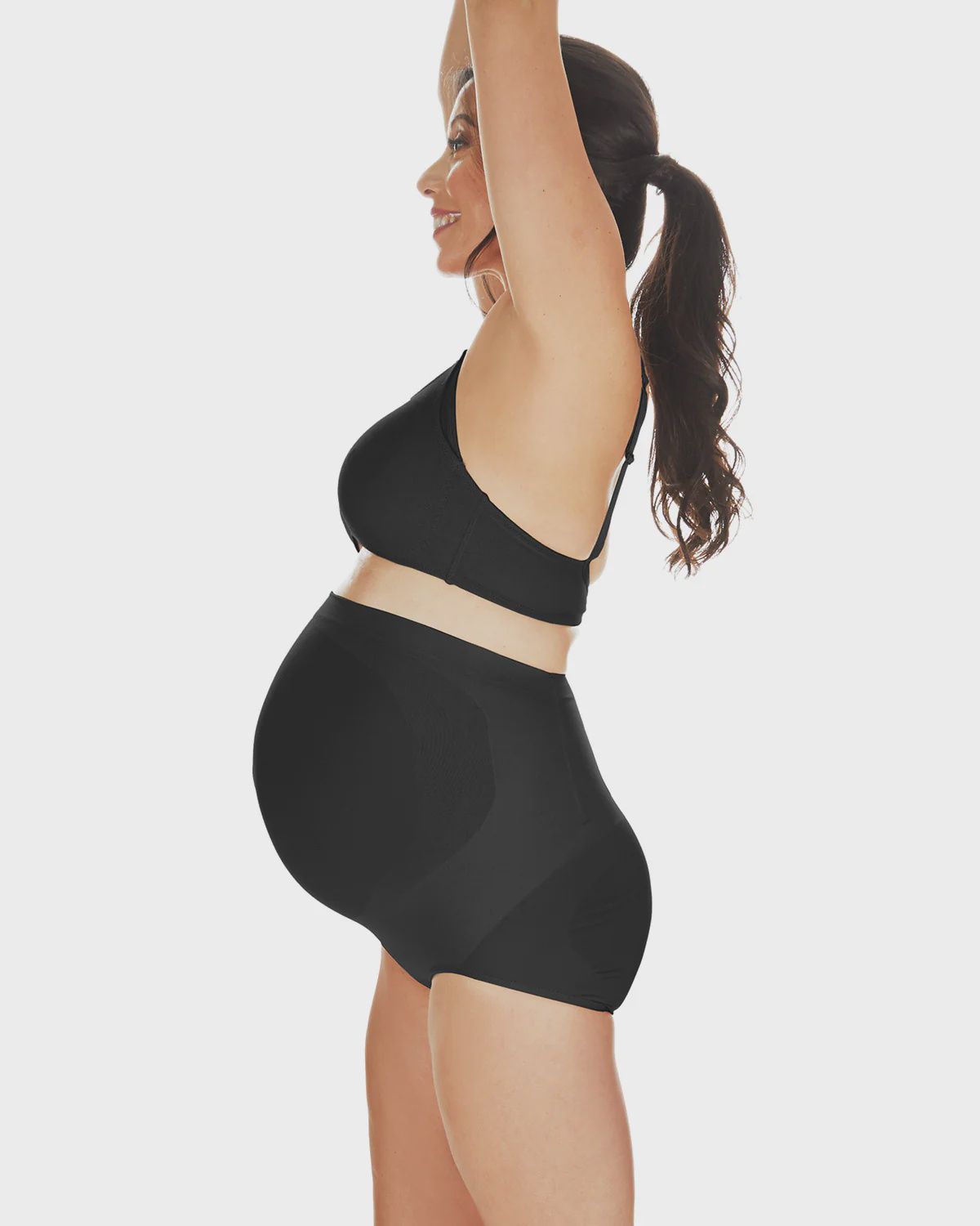 Maternity High Waist Brief, Color: Black, Size: S/1