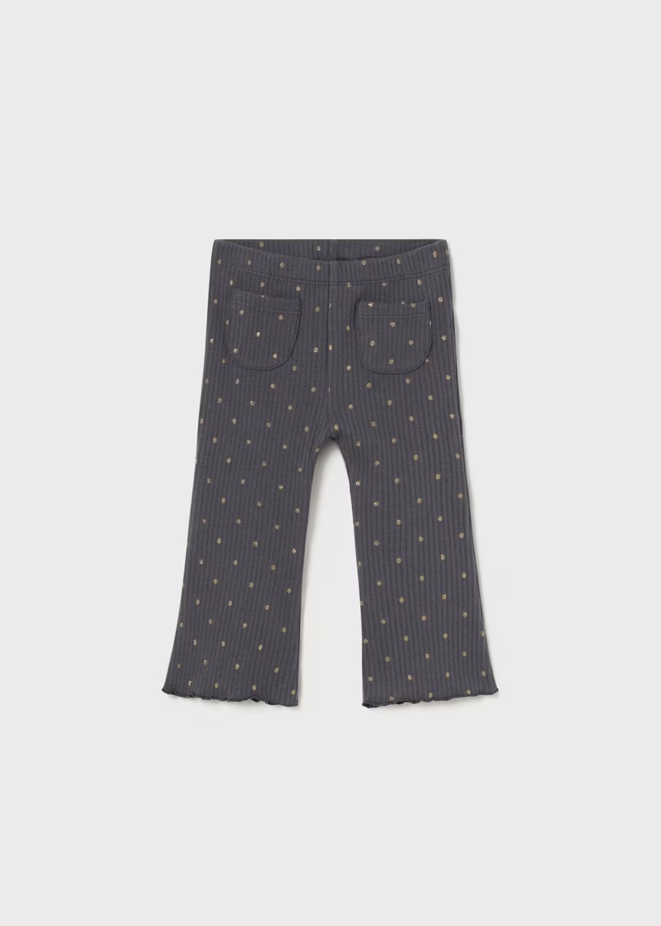 Loraine Flare Leggings, Color: Grey Polka Dot, Size: 6M
