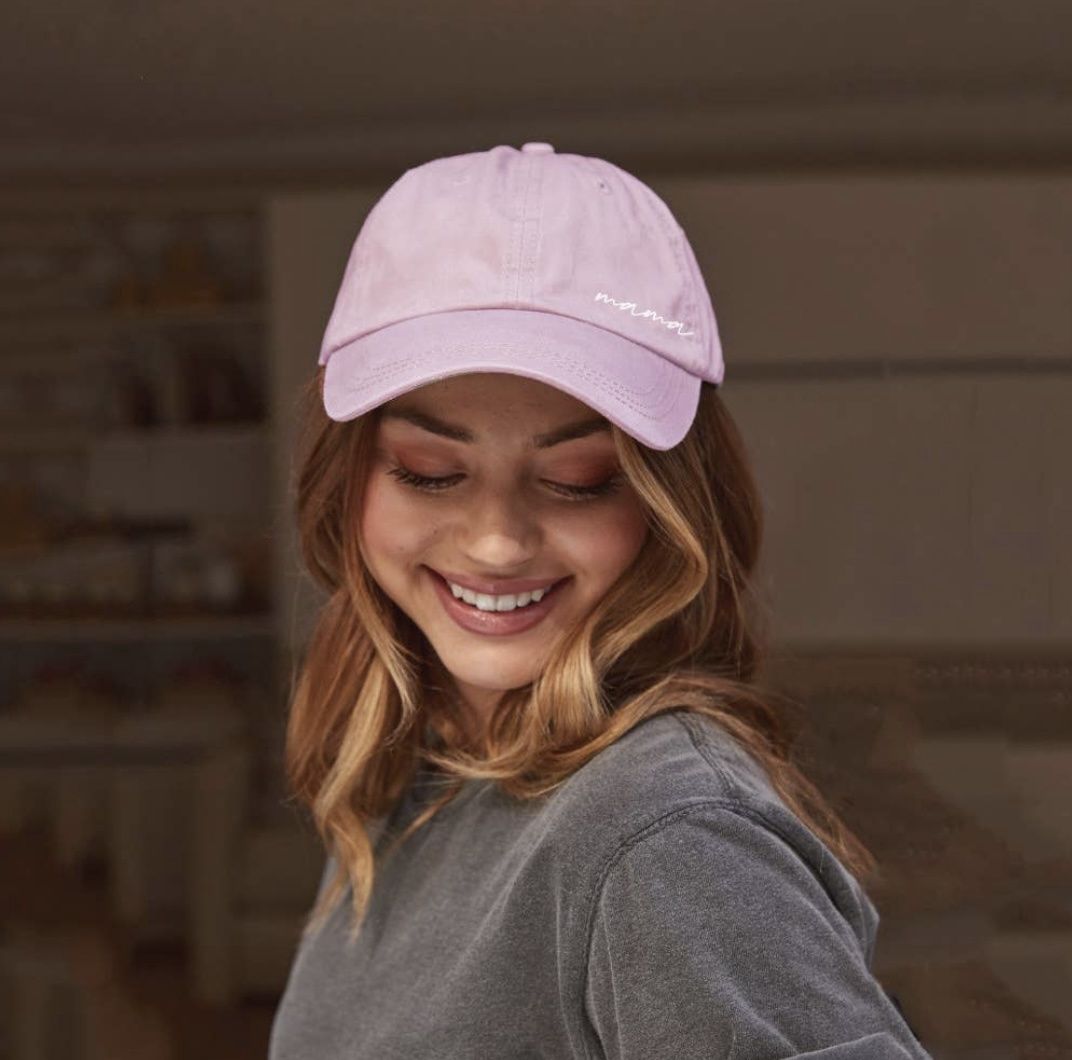 “Mama” Embroidered Cap, Color: Pink