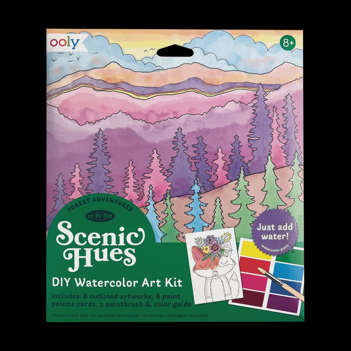 DIY Watercolor Art Kit, Scene: Forest