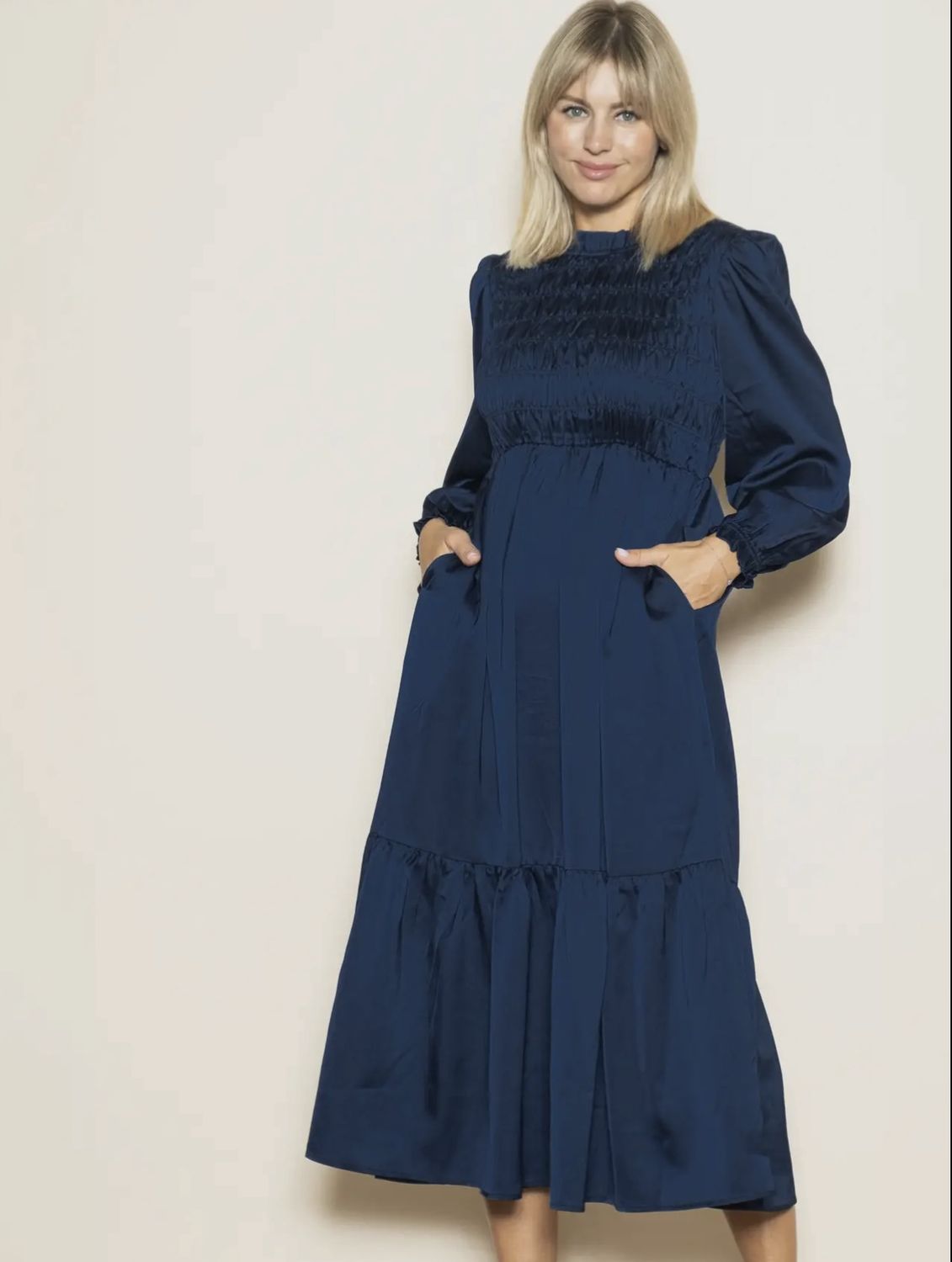 Midnight Satin Dress