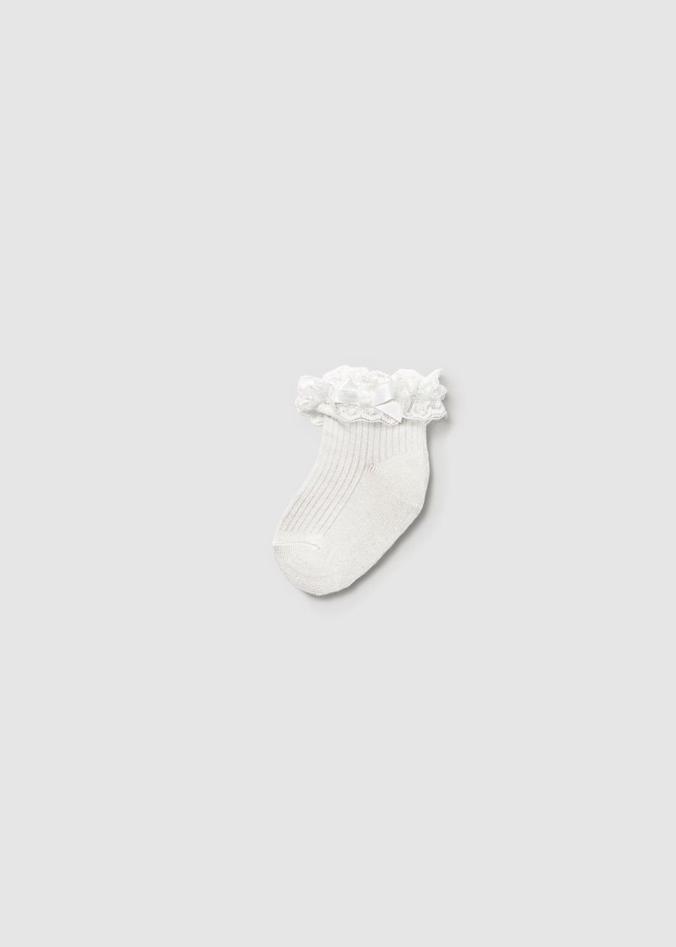 Poppy Mae Ruffle Socks, Color: White, Size: NB