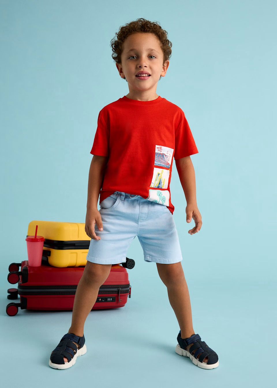 Sky Drawstring Shorts, Color: Sky, Size: 2