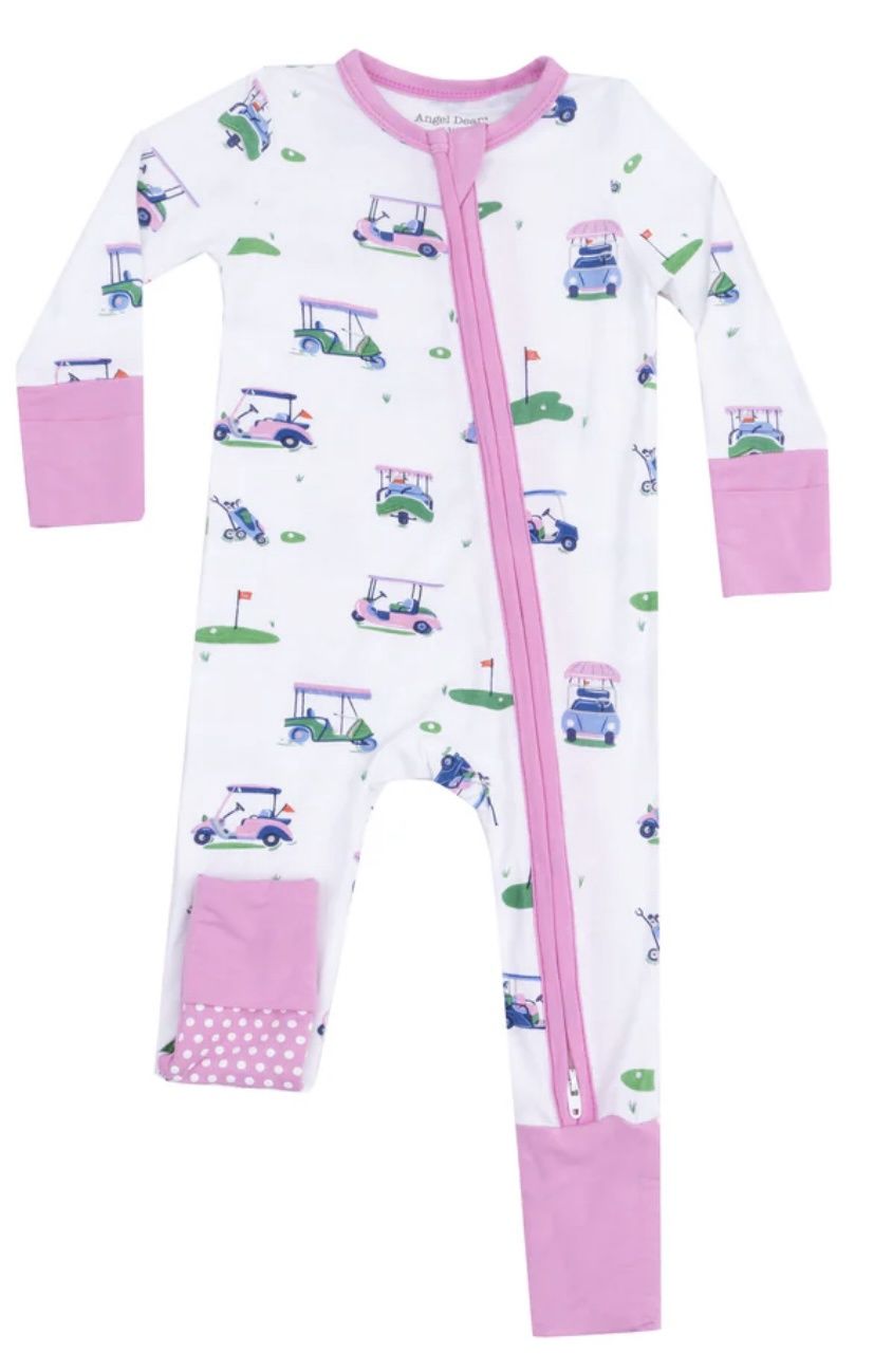 Golf Cart Sleeper, Color: White + Pink, Size: 0-3M