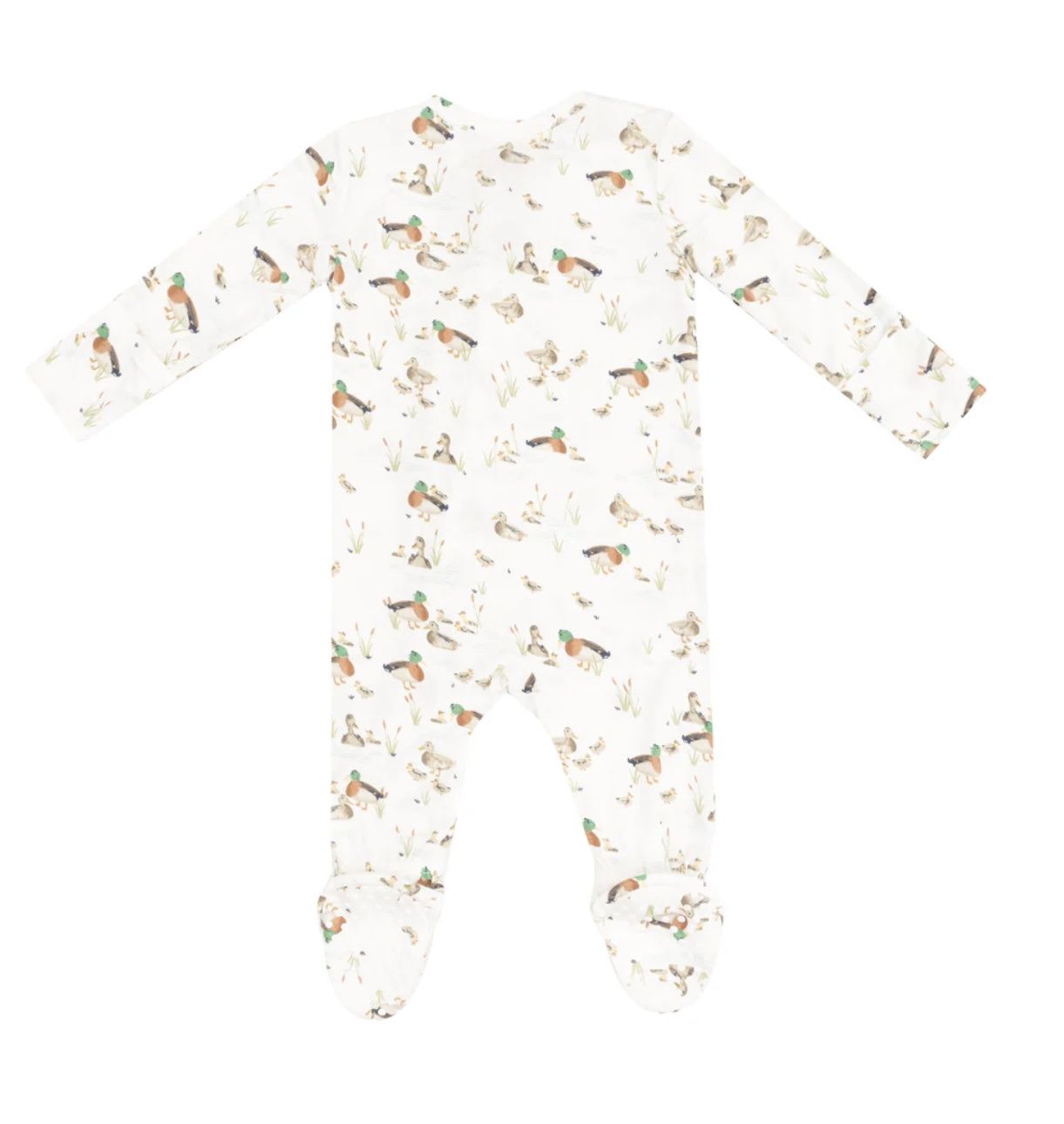 Duck Time Footie, Color: Cream + Ducks, Size: NB