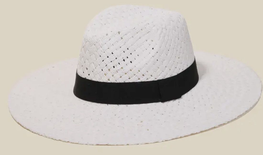 Black Ribbon Bow Sun Hat
