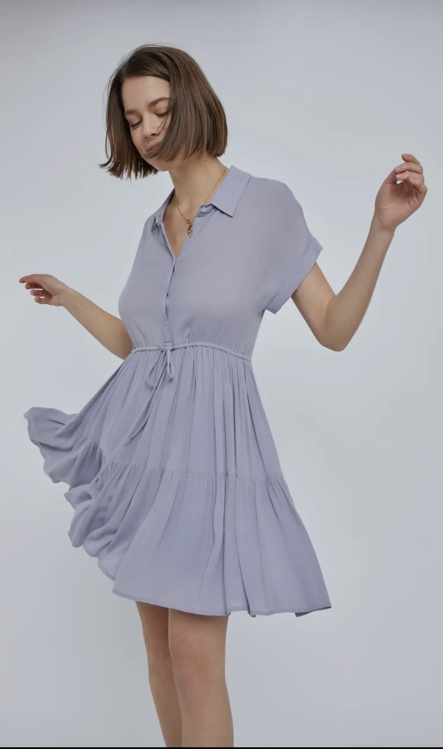 Misty Mini Dress, Color: Pewter, Size: Small
