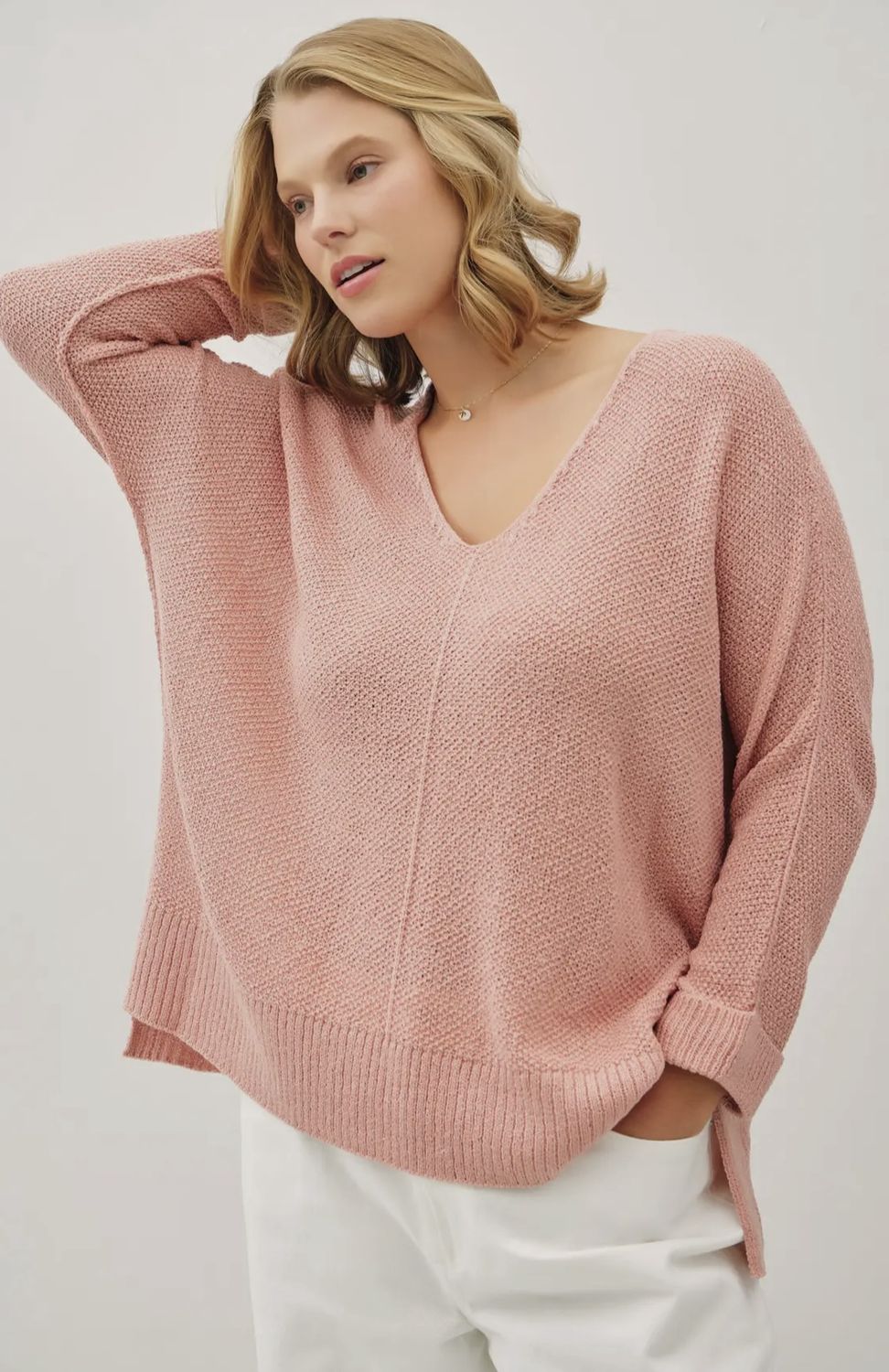 Blush Top, Color: Blush, Size: 1X