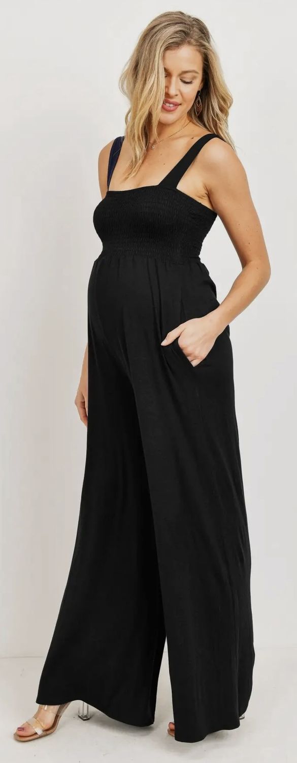 Lily Wide leg Jumpsuit, Color: Black, Size: Small
