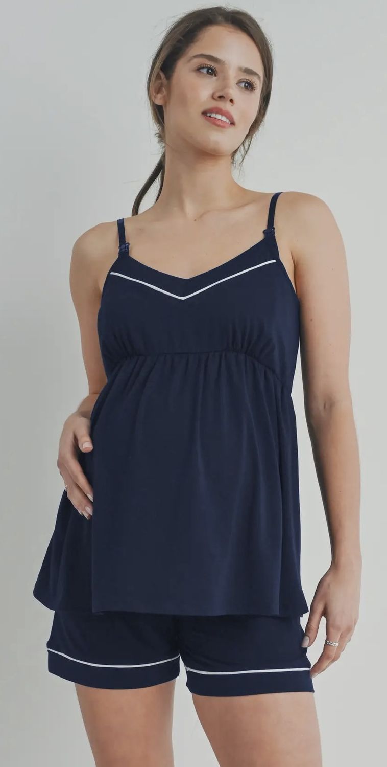 Paula Short Set, Color: Navy, Size: Small