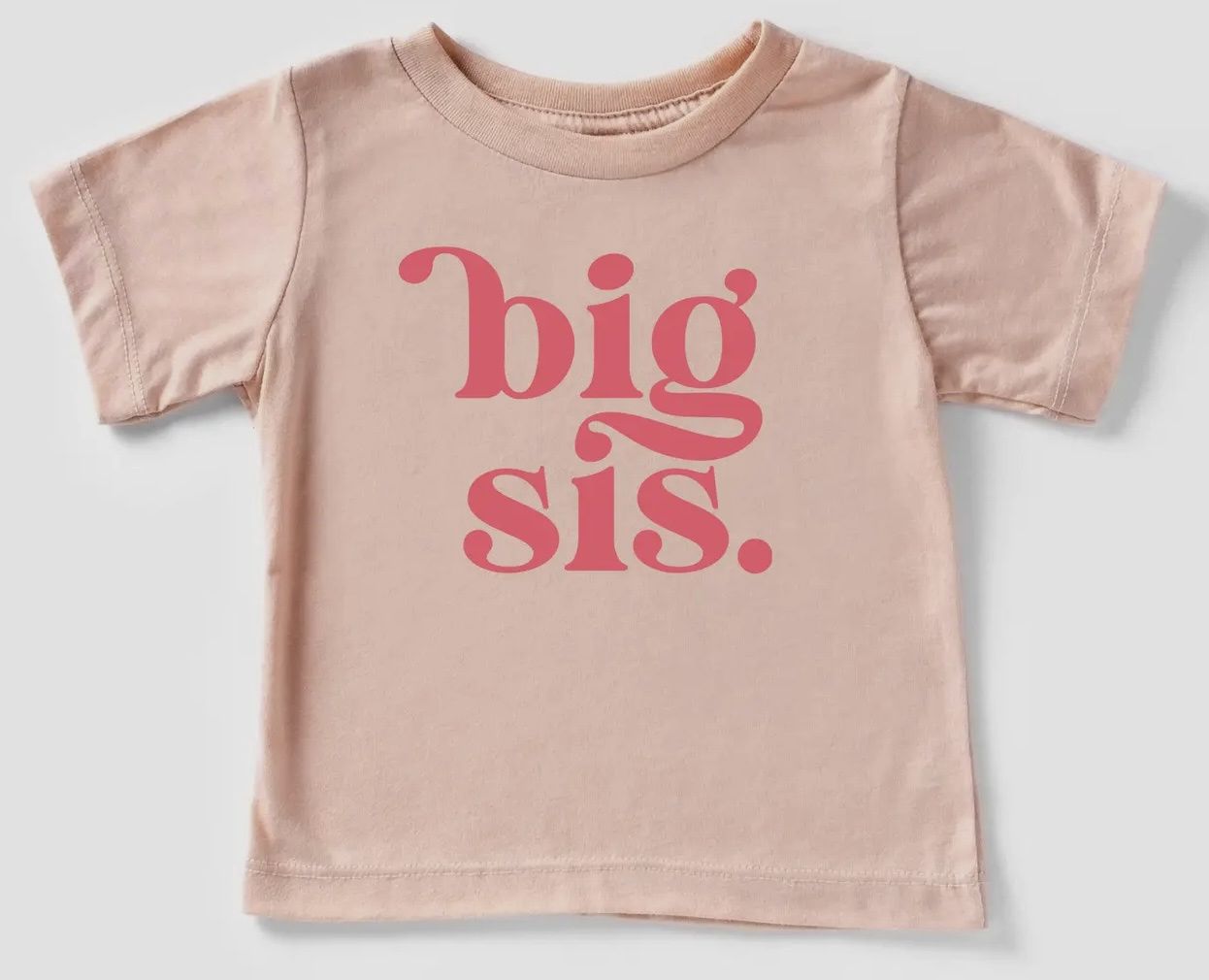 Big Sis T-Shirt - Pink, Color: Pink, Size: 2