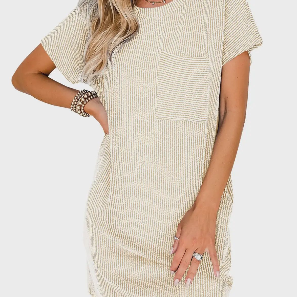 Andrea Dress - Cream, Color: Cream, Size: Small