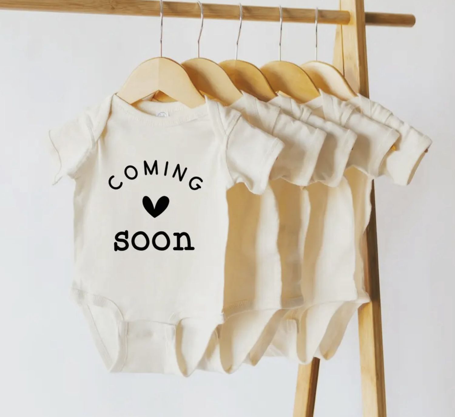 Coming Soon Onesie Short, Color: Cream, Size: 0-3M