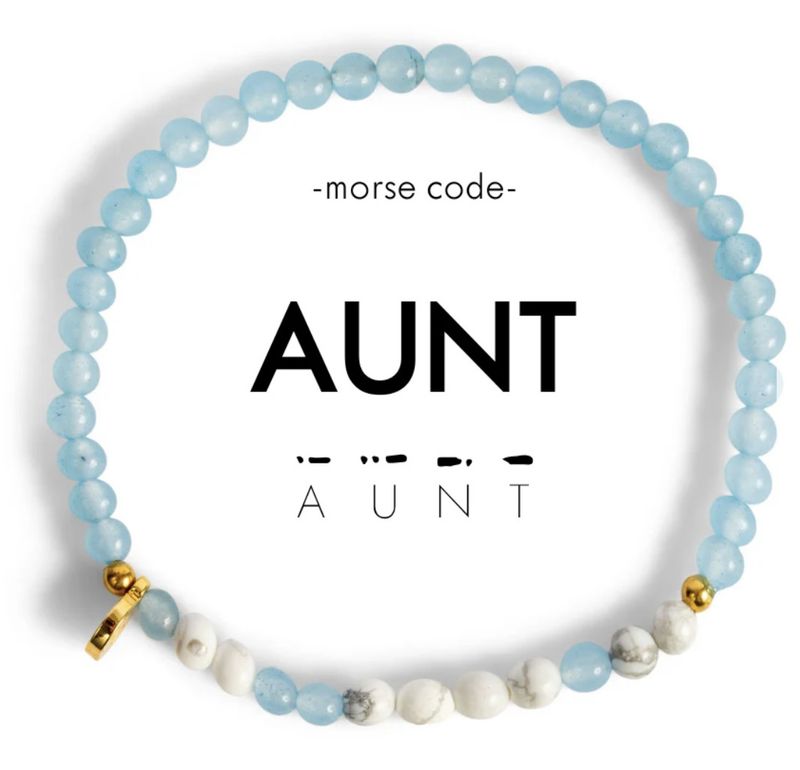Aunt Morse Code Bracelet