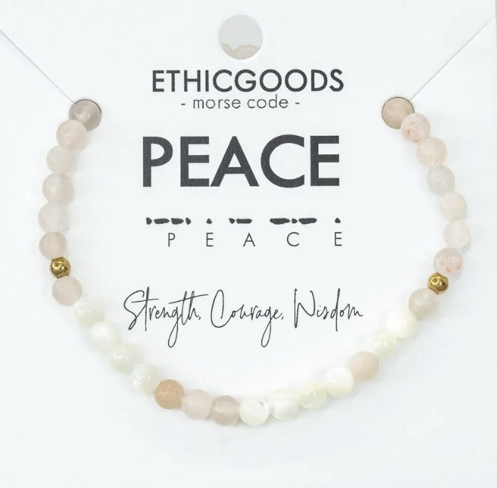 Peace Morse Code Bracelet