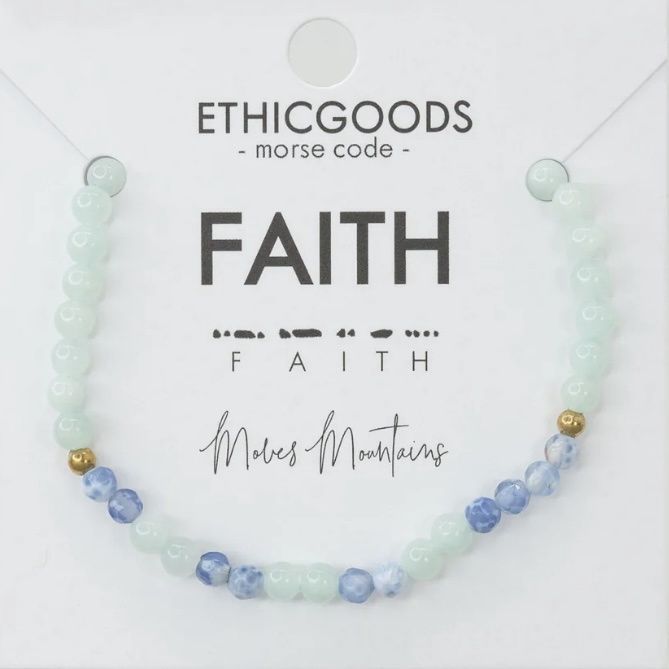 Faith Morse Code Bracelet