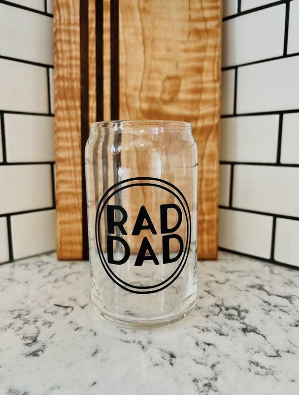 Rad Dad Can Glass