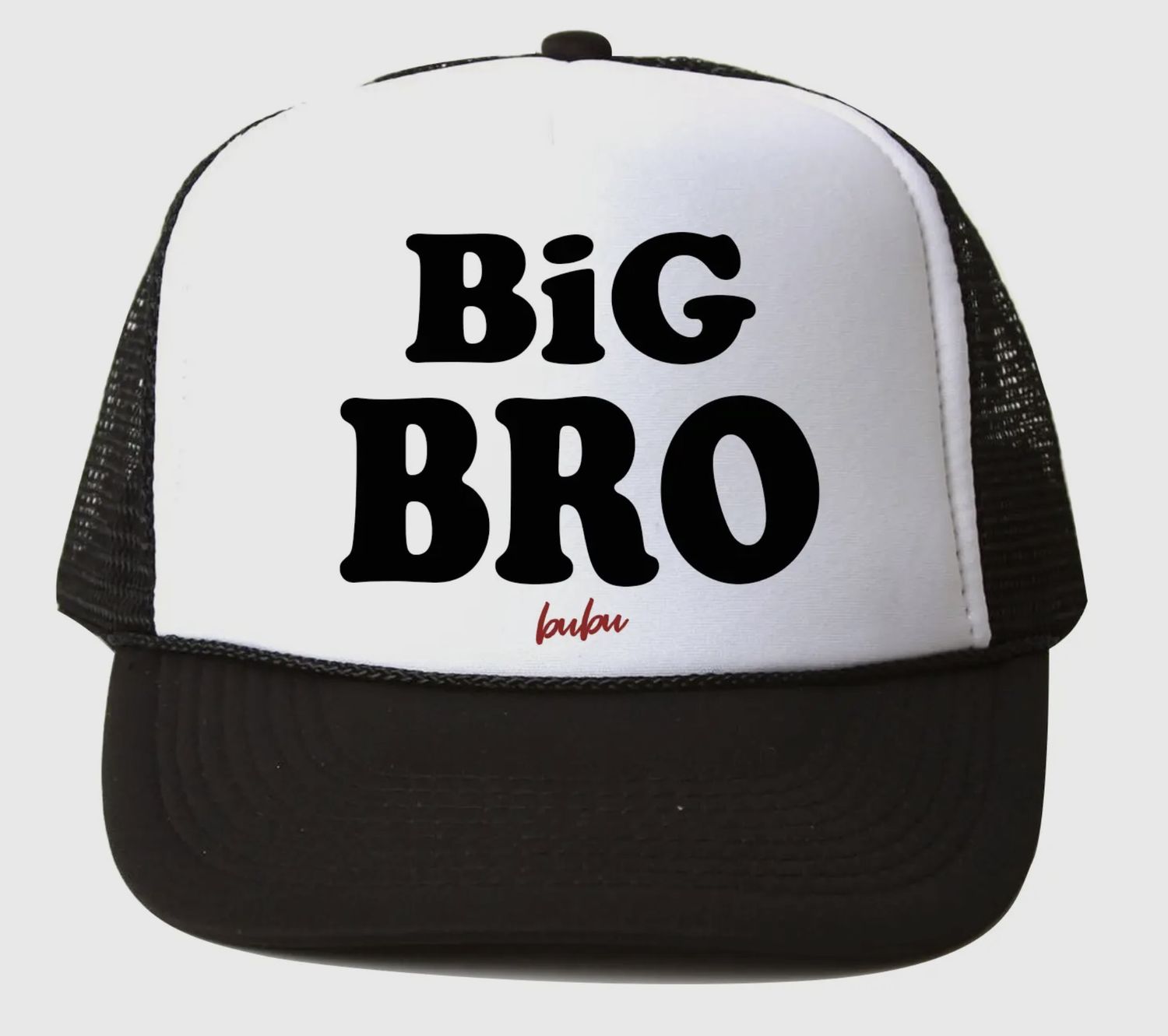 Big Bro Trucker Hat, Color: Black/White, Size: Small